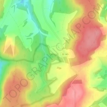La Perche topographic map, elevation, terrain
