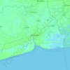 สมุทรสาคร topographic map, elevation, terrain