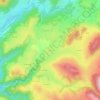 Poux topographic map, elevation, terrain