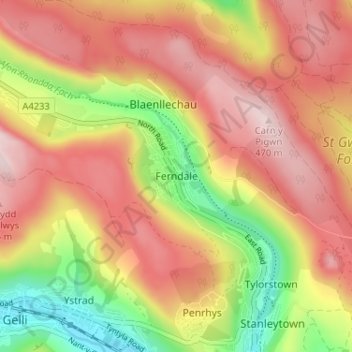 Ferndale topographic map, elevation, terrain