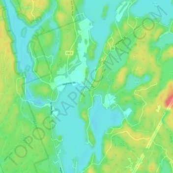 Moore Falls topographic map, elevation, terrain