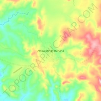 Ambatofinandrahana topographic map, elevation, terrain