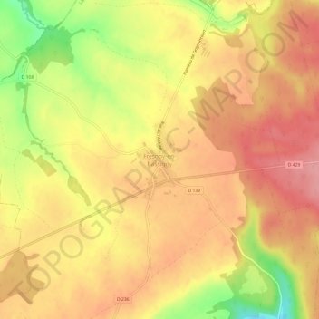 Fresnoy-en-Bassigny topographic map, elevation, terrain