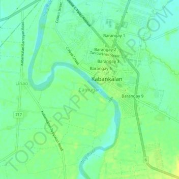 Camugao topographic map, elevation, terrain