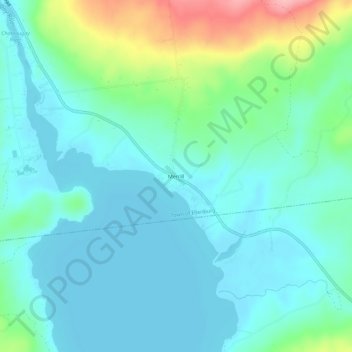 Merrill topographic map, elevation, terrain