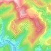 Champclauson topographic map, elevation, terrain