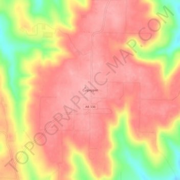 Culpepper topographic map, elevation, terrain