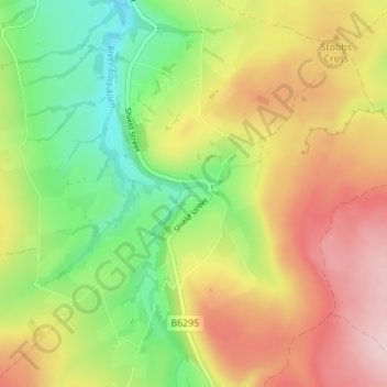 Sinderhope topographic map, elevation, terrain