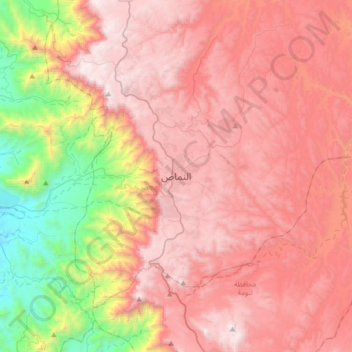 An Nimas topographic map, elevation, terrain