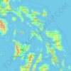 Masbate topographic map, elevation, terrain