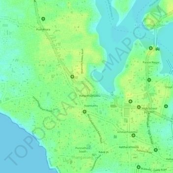 Nellimukku topographic map, elevation, terrain