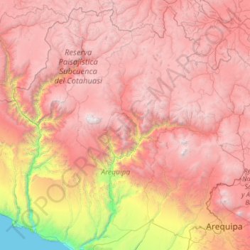 Provincia de Castilla topographic map, elevation, terrain
