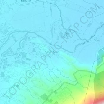 Santo Niño topographic map, elevation, terrain