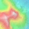 Mount Chephren topographic map, elevation, terrain