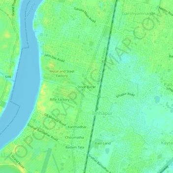 Store Bazar topographic map, elevation, terrain