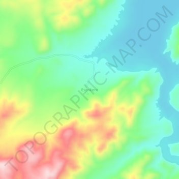 Esenkent topographic map, elevation, terrain
