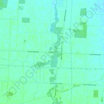 Woodslee topographic map, elevation, terrain