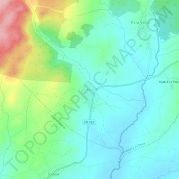 Ariz topographic map, elevation, terrain