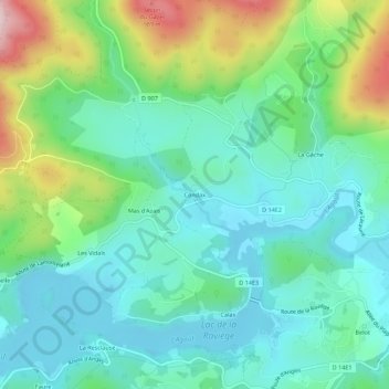 Condax topographic map, elevation, terrain