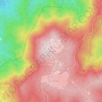 Big Meadows topographic map, elevation, terrain