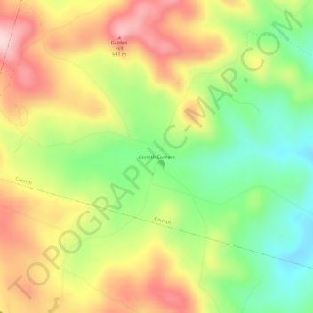 Corinth Corners topographic map, elevation, terrain