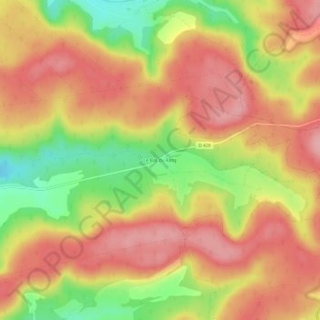 Le Bas du Rang topographic map, elevation, terrain