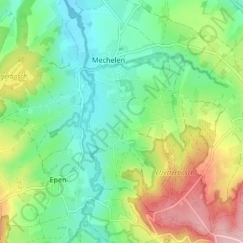 Helle topographic map, elevation, terrain