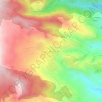 Zeda Chalovani topographic map, elevation, terrain