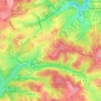 Blechen topographic map, elevation, terrain