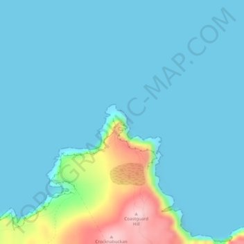 Horn Head topographic map, elevation, terrain