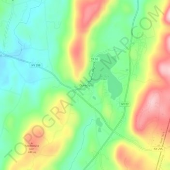 Queechy topographic map, elevation, terrain