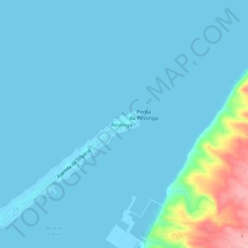 Restinga topographic map, elevation, terrain
