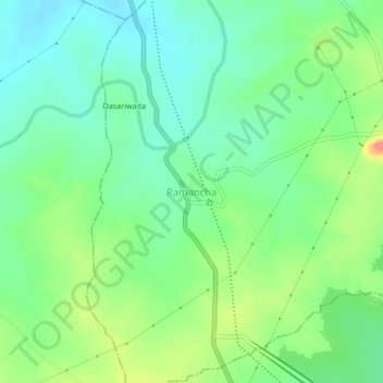 Ramancha topographic map, elevation, terrain