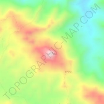 Cerro Peñon topographic map, elevation, terrain