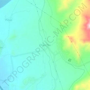 Chiu Chiu topographic map, elevation, terrain