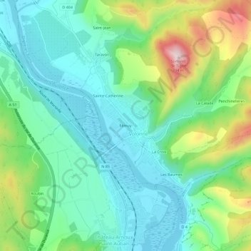 Fémuy topographic map, elevation, terrain