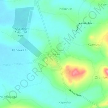 Kapeeka topographic map, elevation, terrain