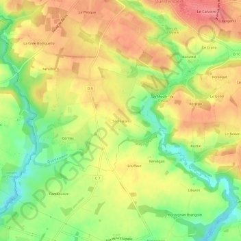 Saint-Jean topographic map, elevation, terrain