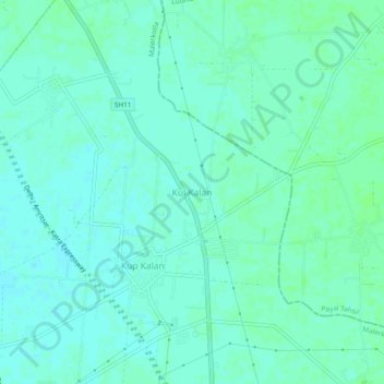Kul Kalan topographic map, elevation, terrain