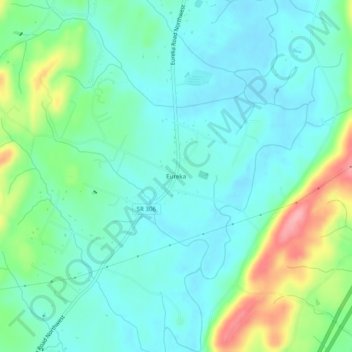 Eureka topographic map, elevation, terrain