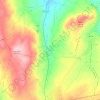 Granja topographic map, elevation, terrain