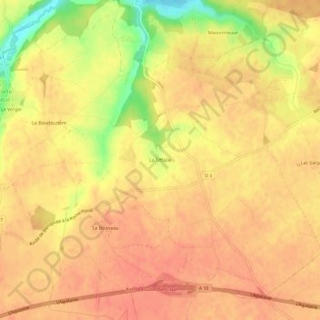 La Tiffaille topographic map, elevation, terrain