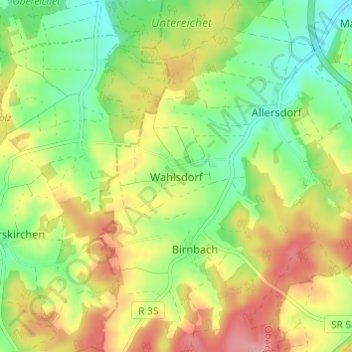 Wahlsdorf topographic map, elevation, terrain