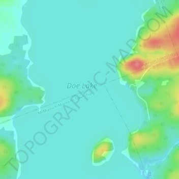 Doe Lake topographic map, elevation, terrain
