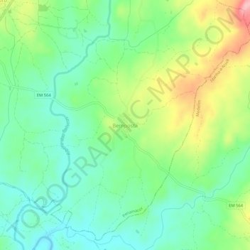 Bemposta topographic map, elevation, terrain