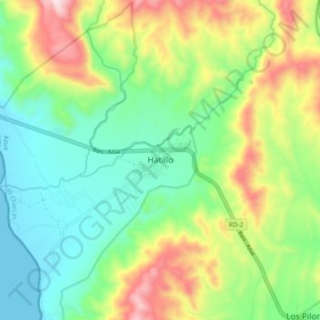Hatillo topographic map, elevation, terrain