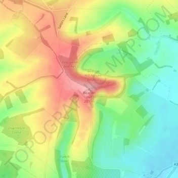 Beacon Hill topographic map, elevation, terrain