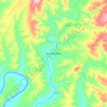 Herbertsdale topographic map, elevation, terrain