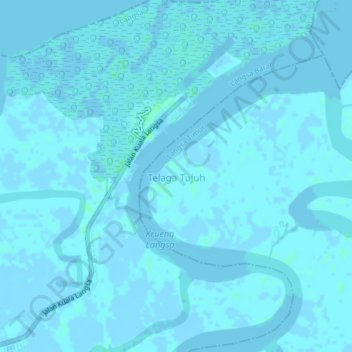 Telaga Tujuh topographic map, elevation, terrain