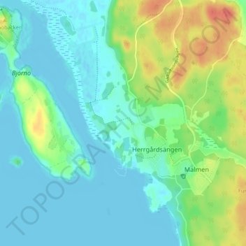 Gäddeholm topographic map, elevation, terrain